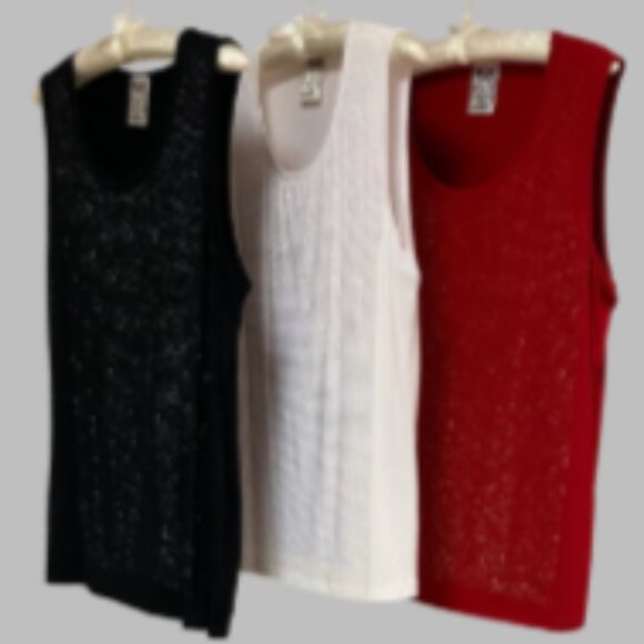 Red Plus Size Rhinestone Tank Top - Picture 5 of 5